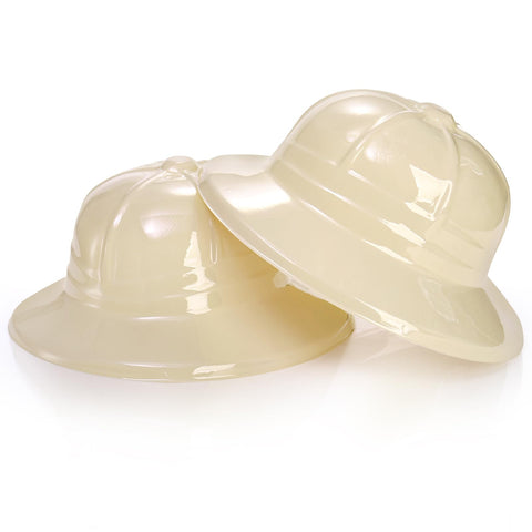 Eorbow plastic safari hats durable design for long-lasting party wear.