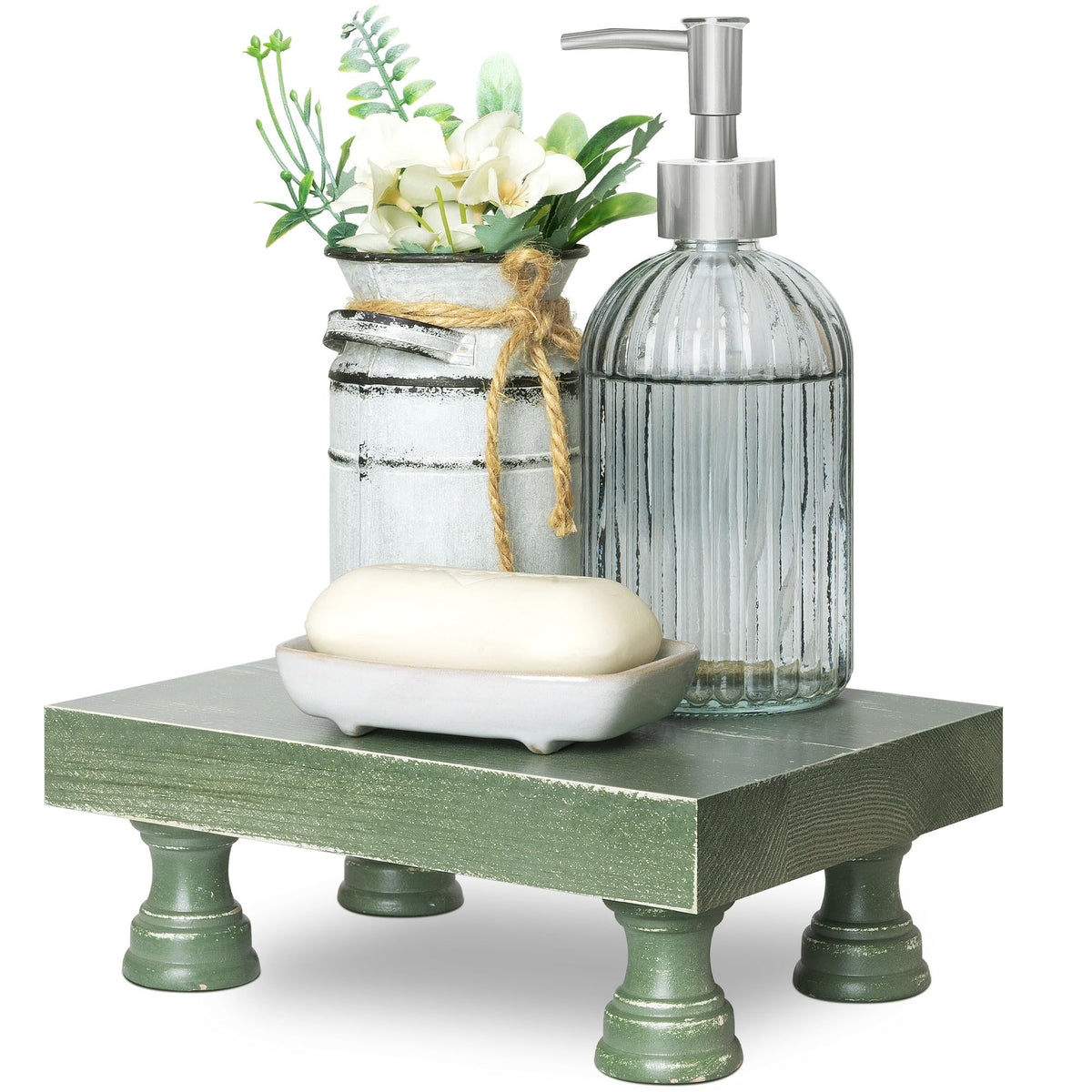 EOSAHR pine wood riser plant stand elevates greenery with sturdy support