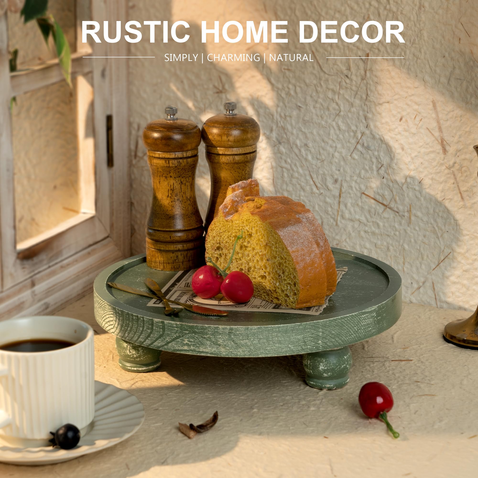 EOSAHR Round display riser plant stand doubles as stylish kitchen decor.