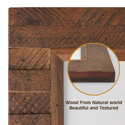 Eosglac wooden frame side detail highlights textured border and craftsmanship.