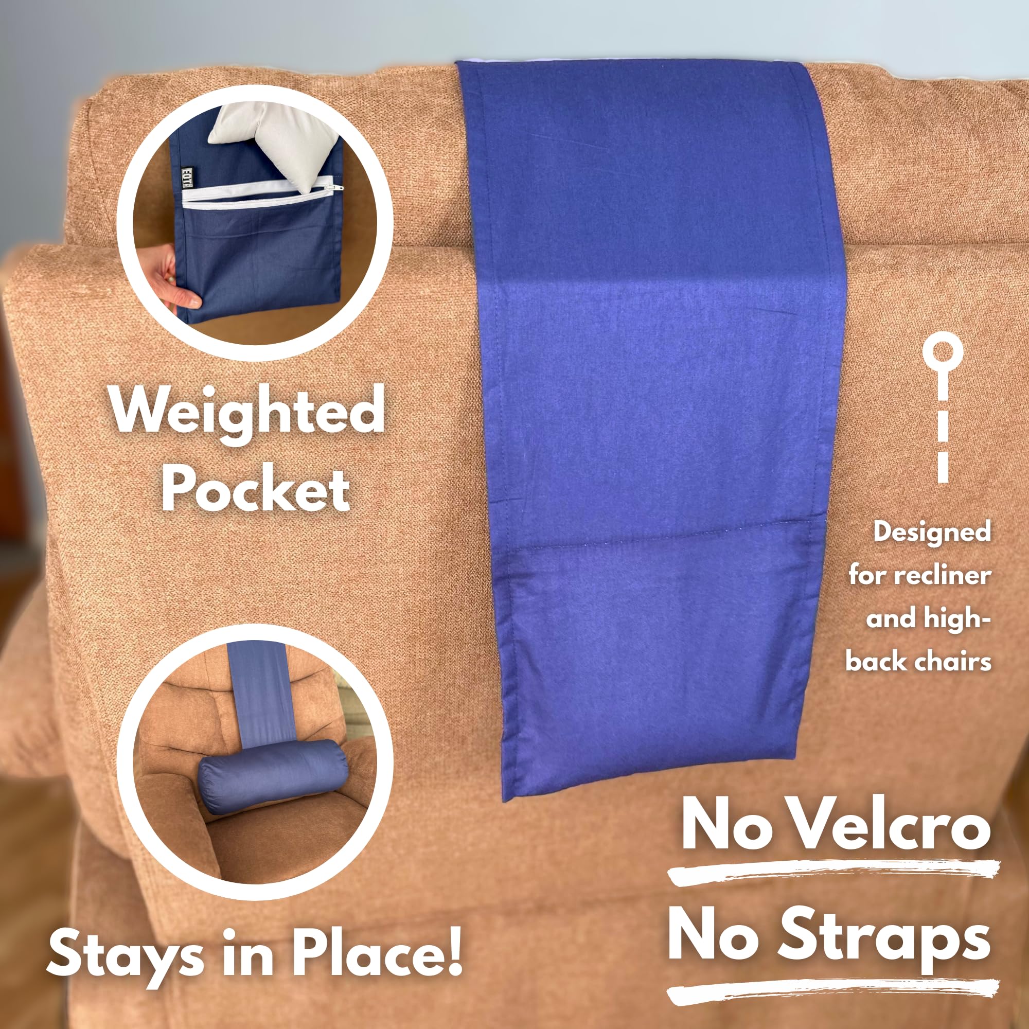 EOT Wellness recliner pillow lumbar provides lower back support during long seating.