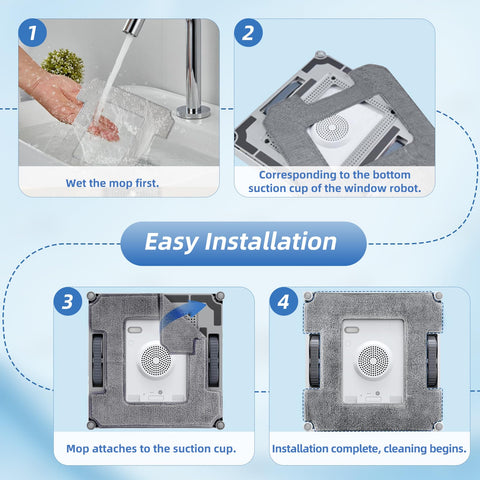 EOVWAEO 16-pack mopping pads provide extended cleaning coverage.