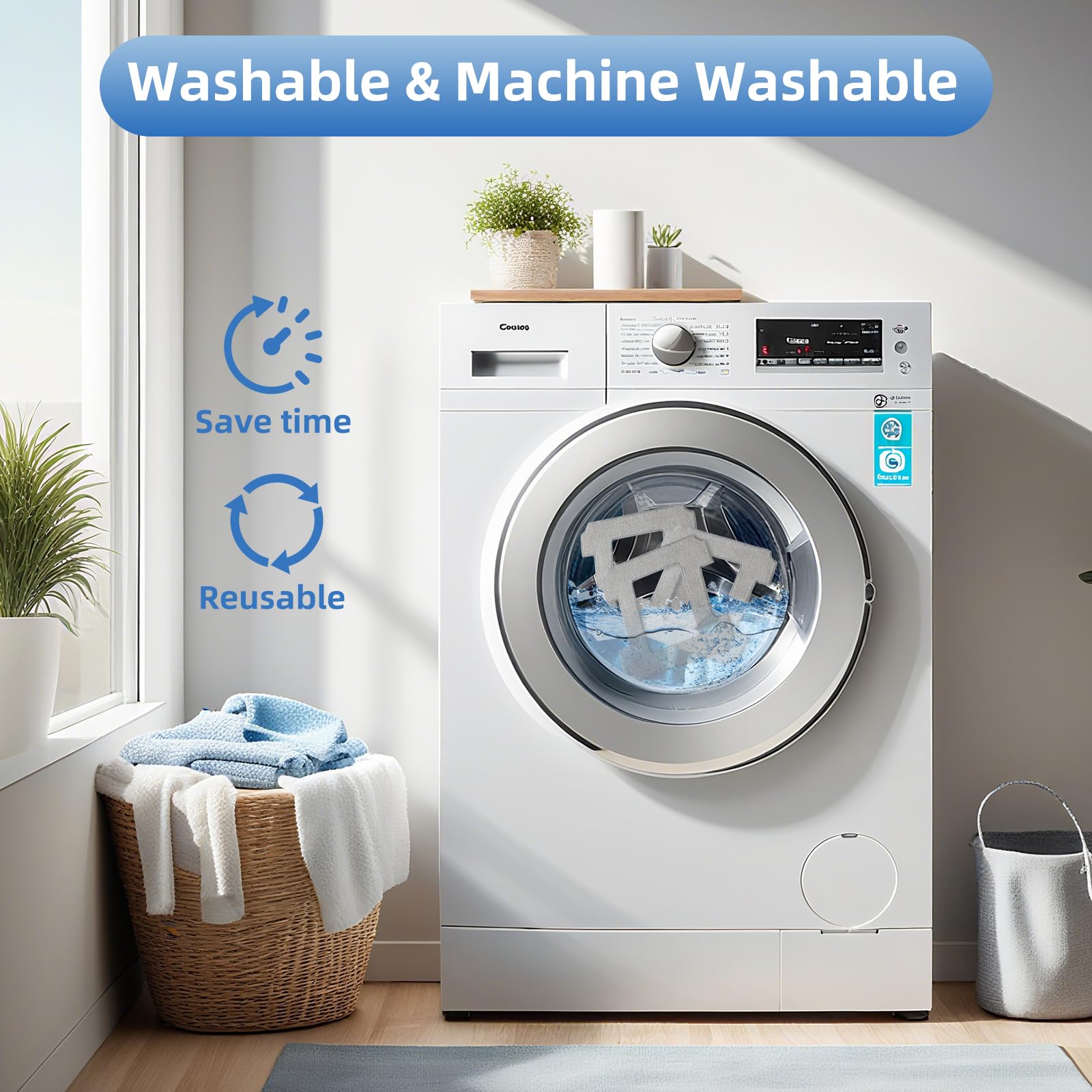 EOVWAEO 26 cm pad offers broad cleaning surface.