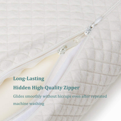 EPABO contour memory foam pillow close-up reveals breathable memory foam texture.