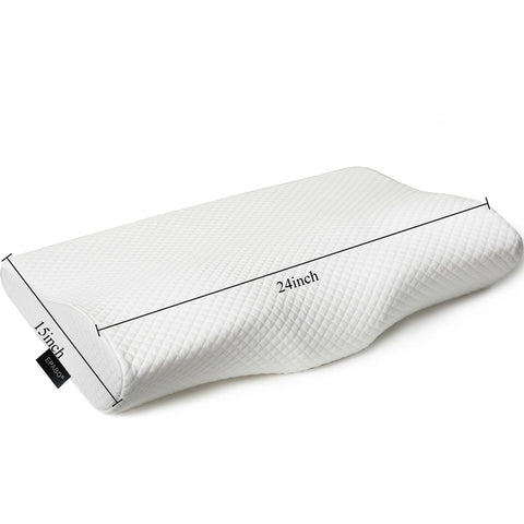 EPABO contour memory foam pillow packaging shows included pillowcase and value.