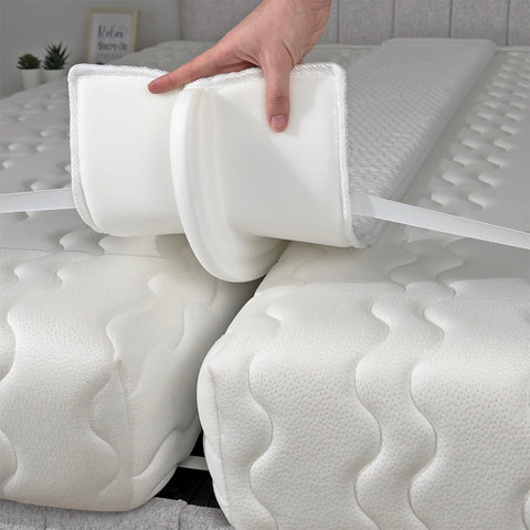 EPHEDORA bed bridge 12-inch twin-to-king in place for seamless sleep