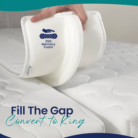 EPHEDORA memory foam pad highlights comfort and even weight distribution along the gap.