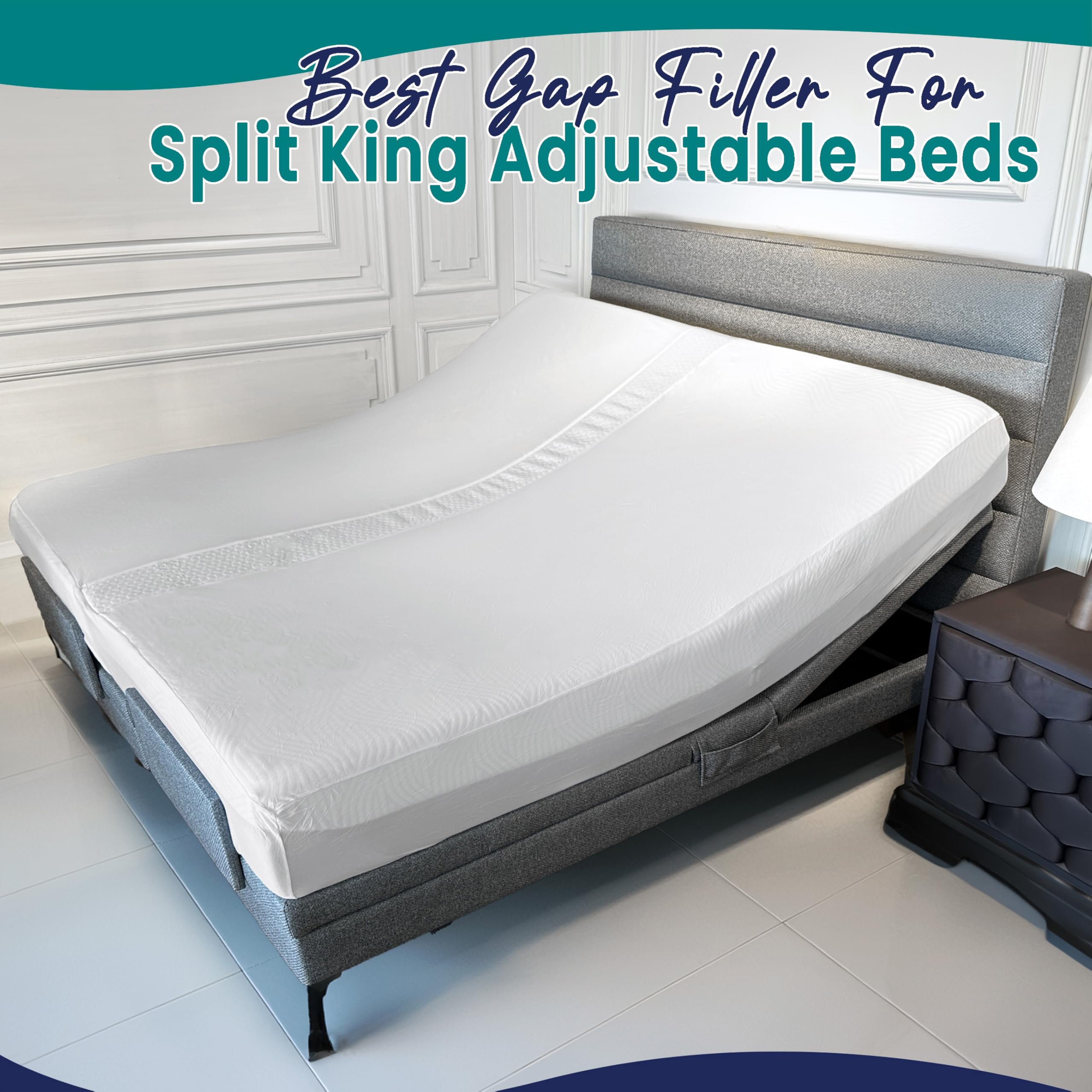 EPHEDORA sheet strap set secures the setup for a tidy, gap-free surface