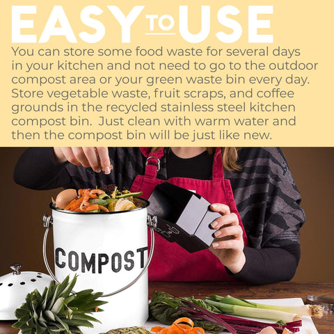 Epica kitchen use scenario shows practical, mess-free waste recycling option.