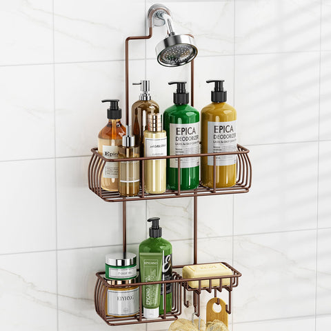 Epicano shower caddy anti-swing overhead for stable placement