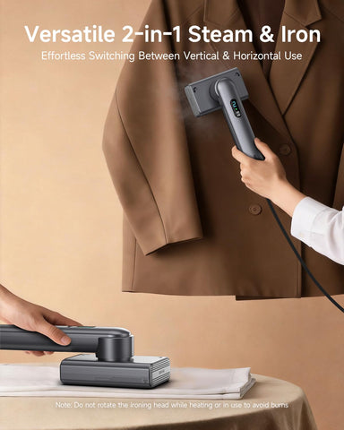 EPICKA dual voltage steamer anti-drip nozzle close-up.