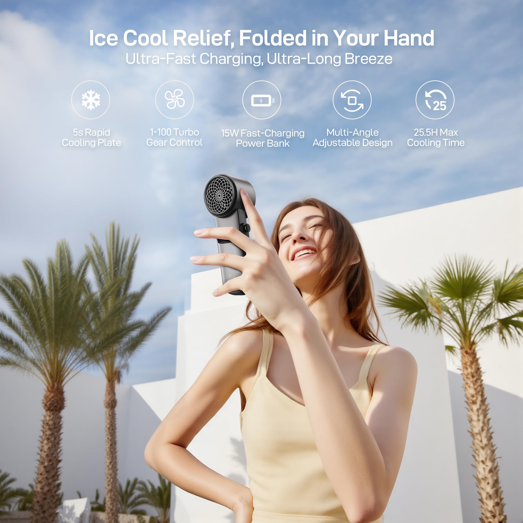 Ice cooling plate contact for instant skin relief
