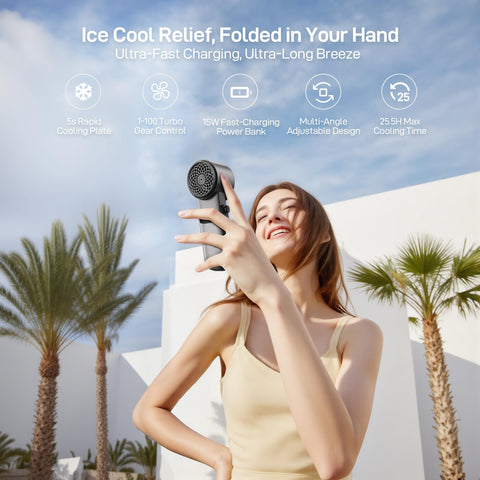 Ice cooling plate contact for instant skin relief