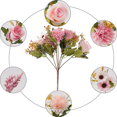 Epicpetal silk flowers with realistic petals on a glossy surface