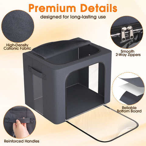 EpicTotes 40L capacity fits clothes, blankets, and towels efficiently
