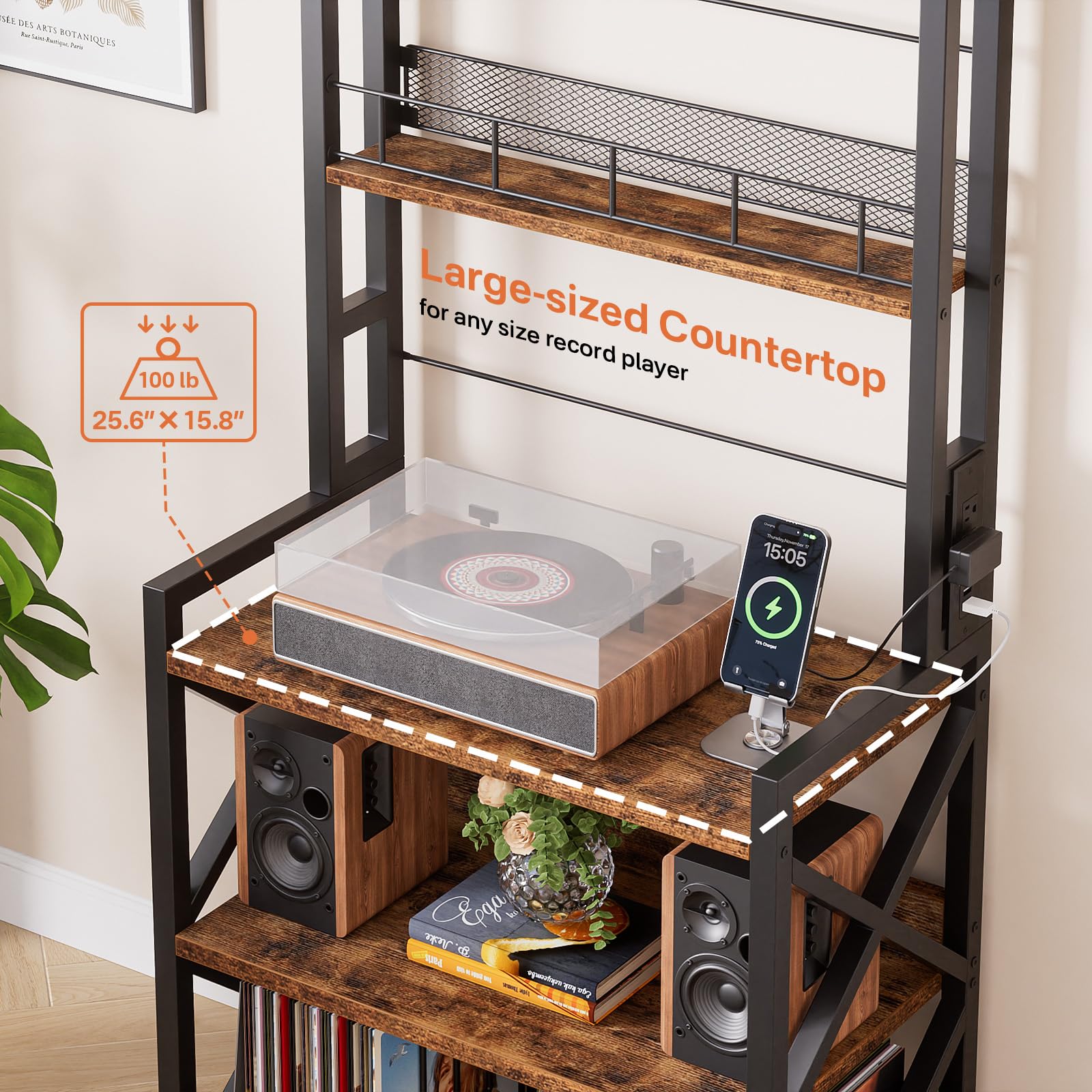Epouseter living room setup shows a compact, inviting music corner.