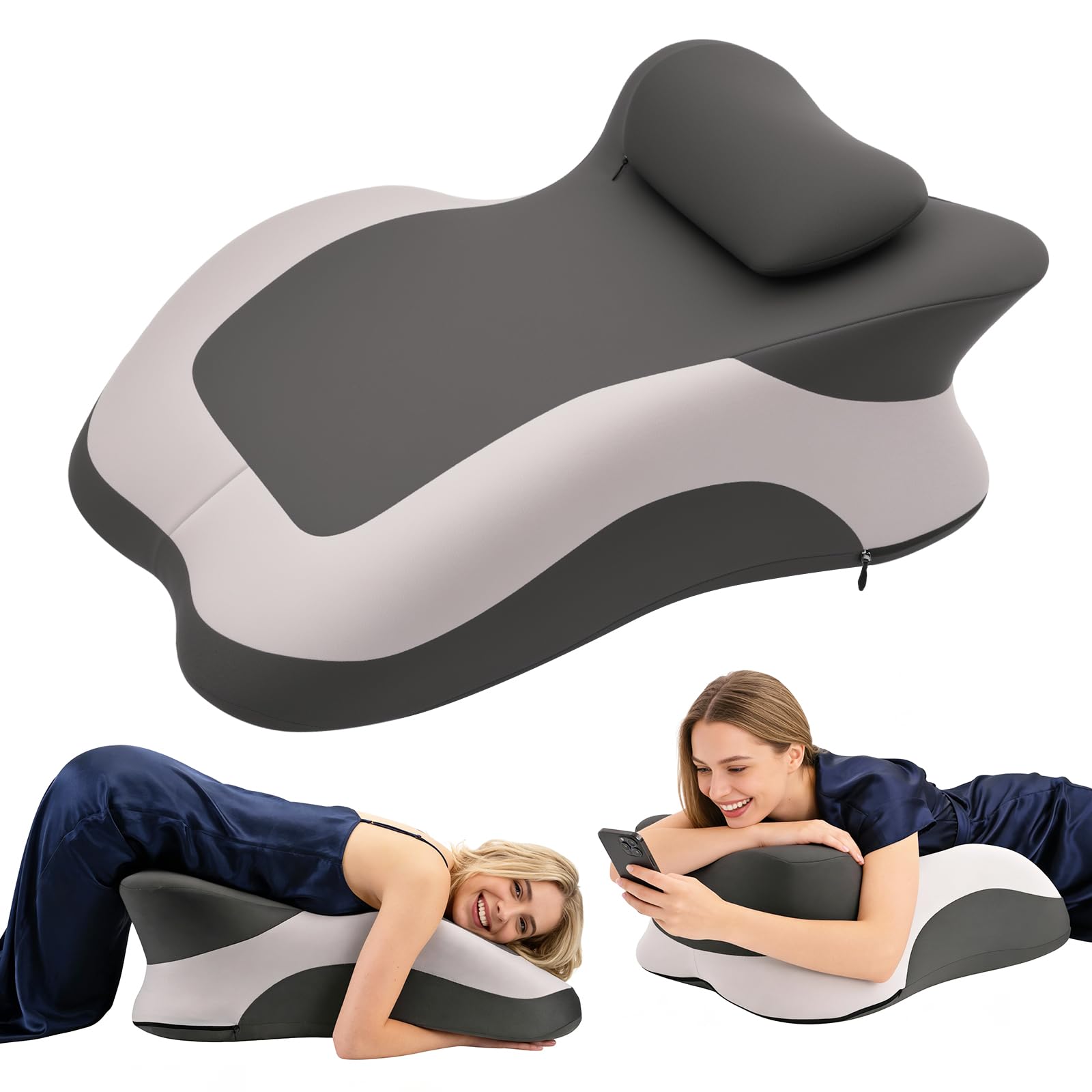 Eppyyo wedge pillow front view with ergonomic design for neck support.