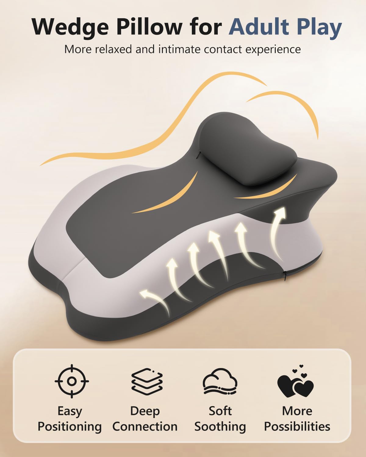 User reading on sofa with Eppyyo wedge pillow promoting relaxed posture.