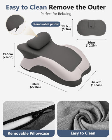 Eppyyo wedge pillow side view on bed shows natural prone sleeping alignment.