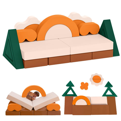 Erament jungle theme modular kids couch for imaginative play