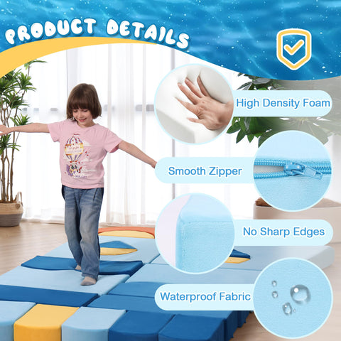 Array of modular shapes in the Erament system for playrooms