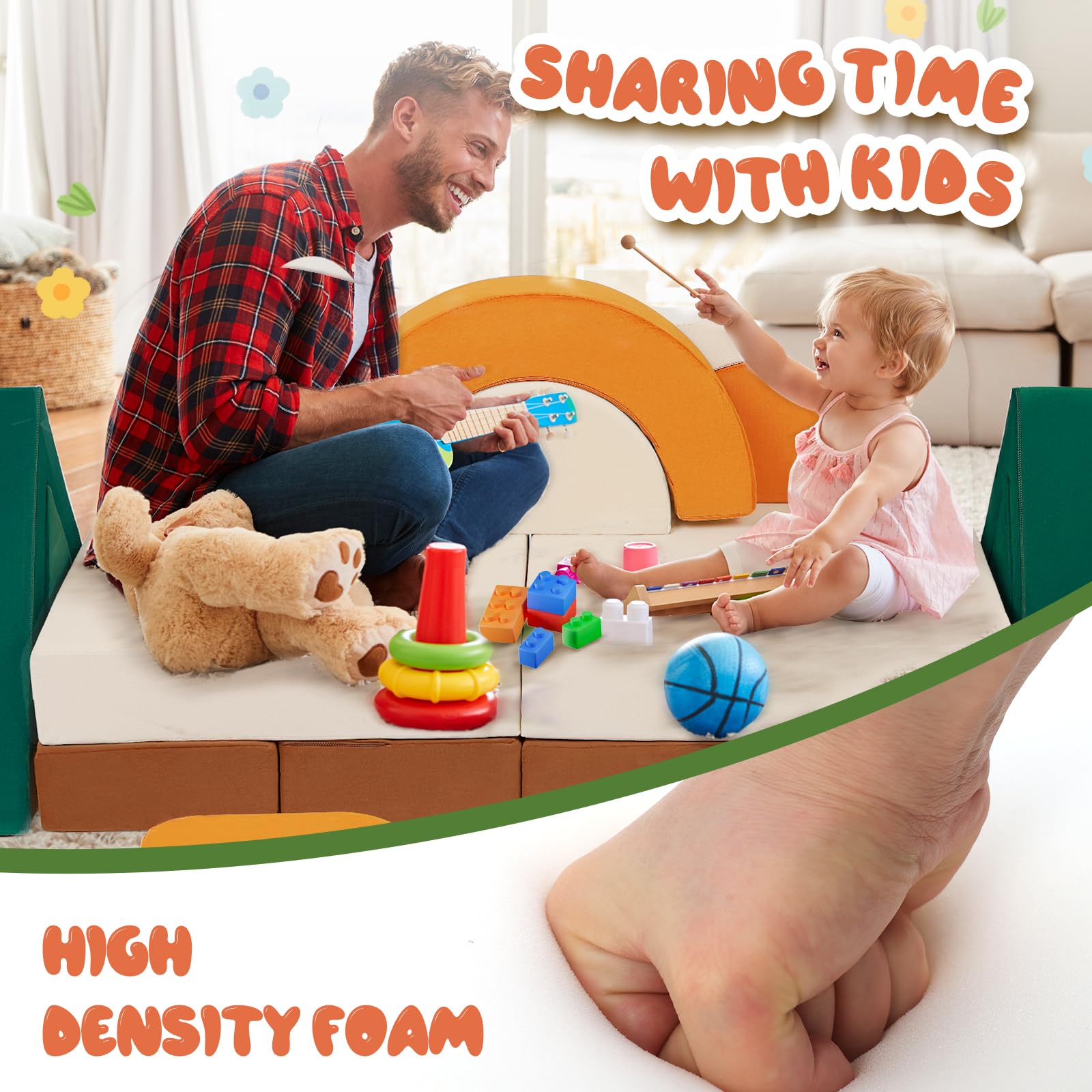 Erament removable machine washable cover for easy cleanup