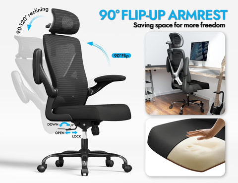 Ergalithic chair 330-lb capacity supports daily use.