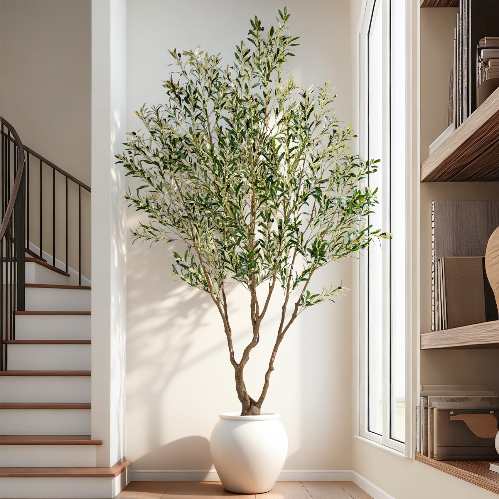 Erimda authentic trunk texture mirrors ancient bark for a premium indoor centerpiece.