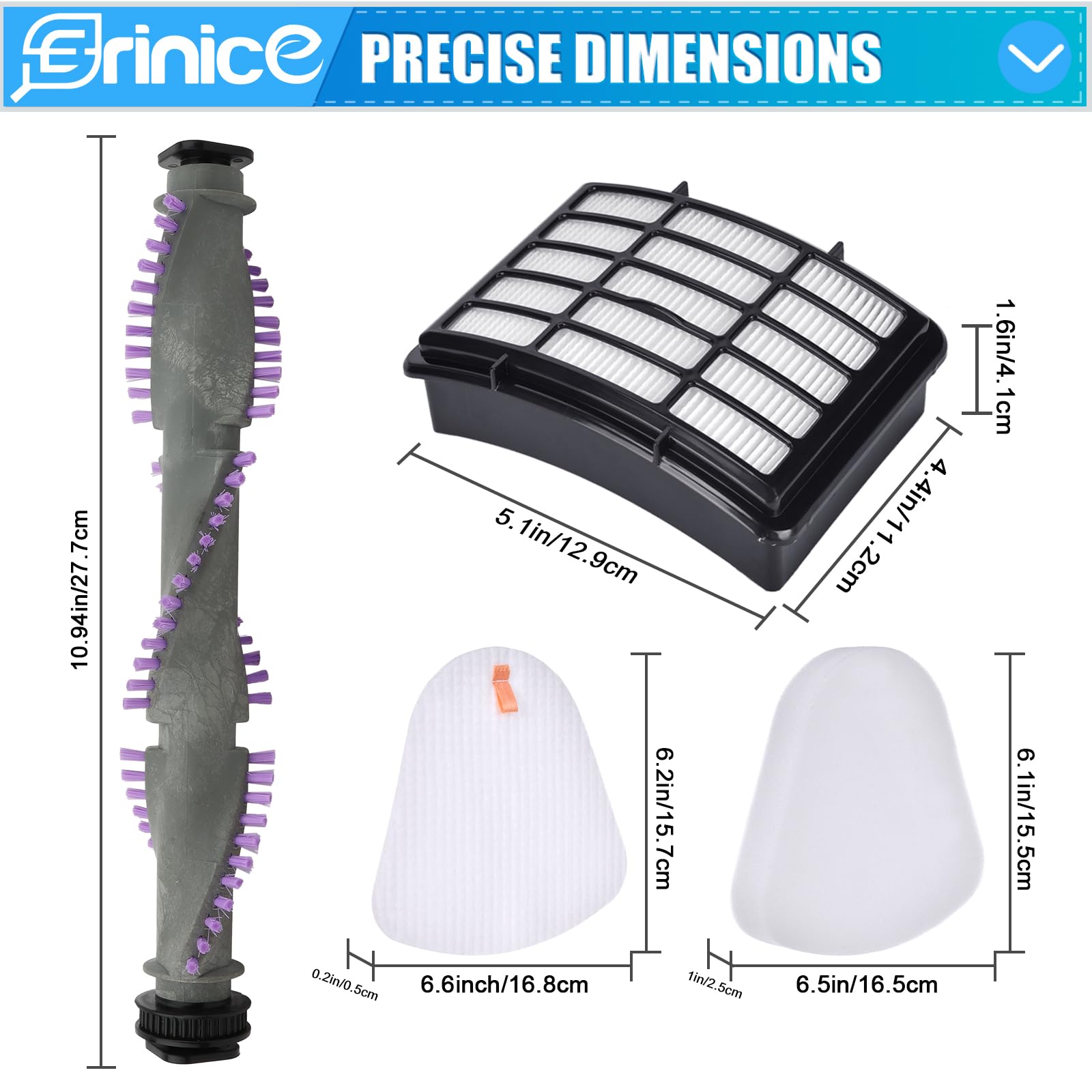 Erinice HEPA filter kit for NV351 and NV356e delivers cleaner air and simple upkeep.