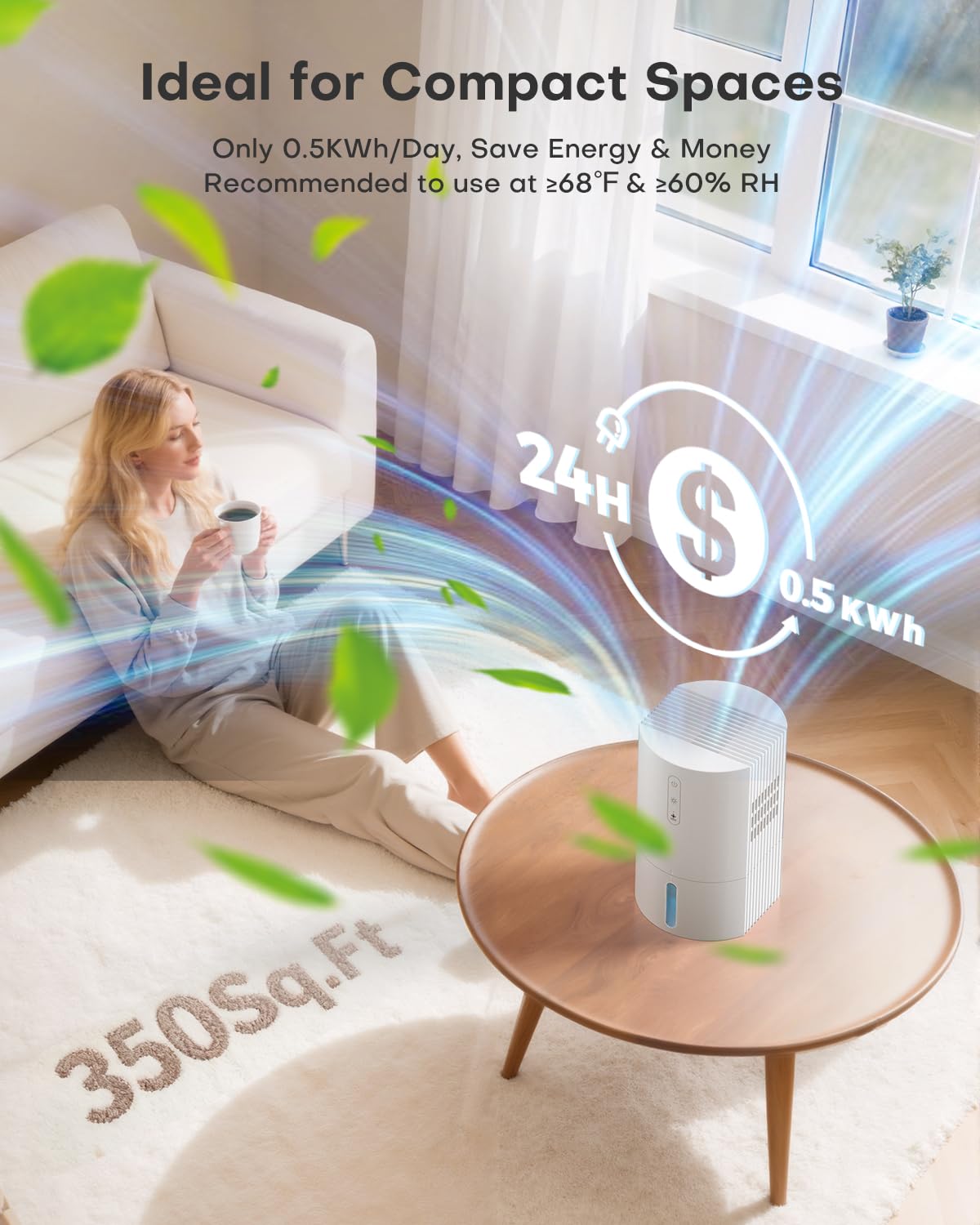 Erizolt bathroom/kitchen dehumidifier handles moisture in small spaces