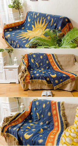 Erke Moon and Sun blanket ideal for outdoor picnics