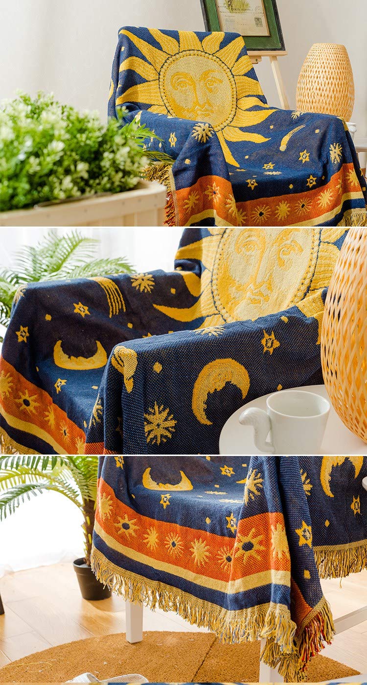 Erke Moon and Sun blanket adds boho room décor charm
