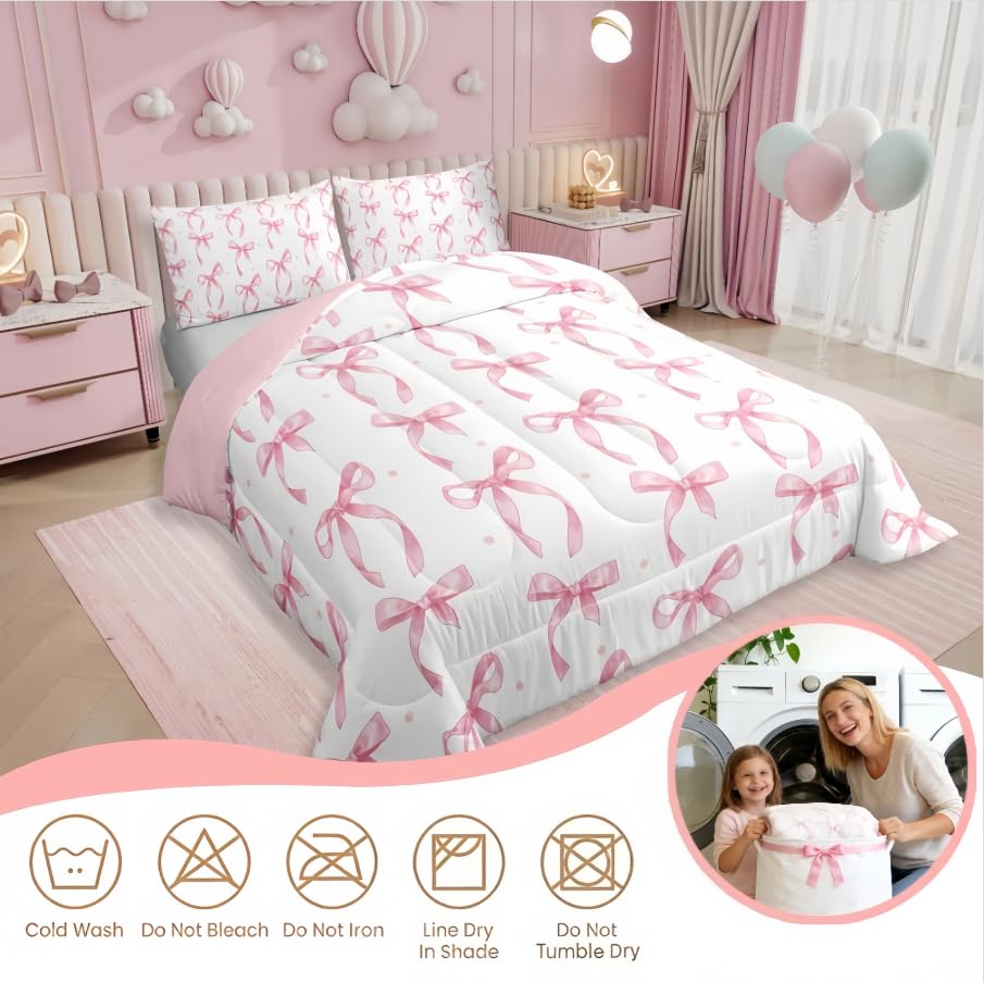 Kids room bow decor from Erosebridal bedding collection enhances playful decor