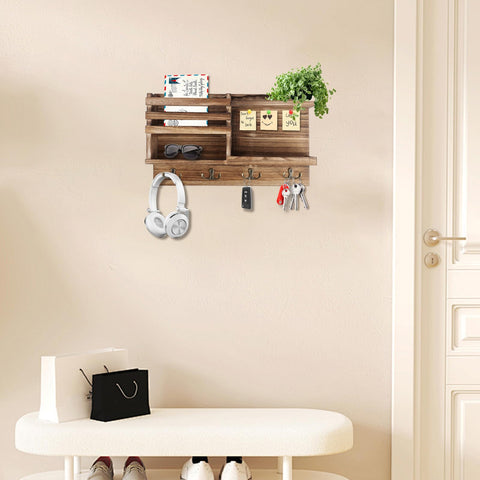 Eryvik drill-mount option secures the rack sturdy on hallway walls