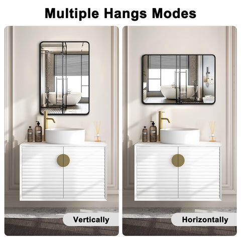 ERZERT sliding-slot hanging feature enables horizontal or vertical installation.