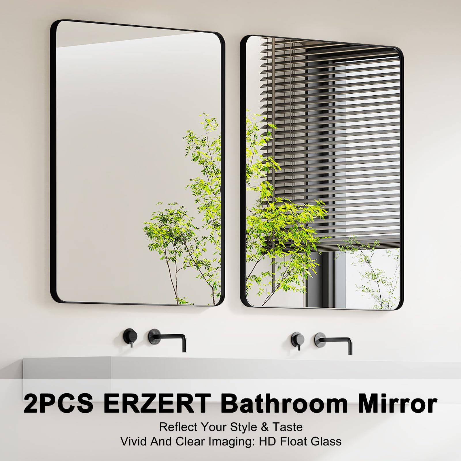 ERZERT versatile vanity mirror suitable for bathrooms and living spaces.