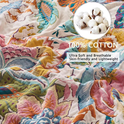 ERZVND Boho Throw Blanket on chair adds vintage decor appeal