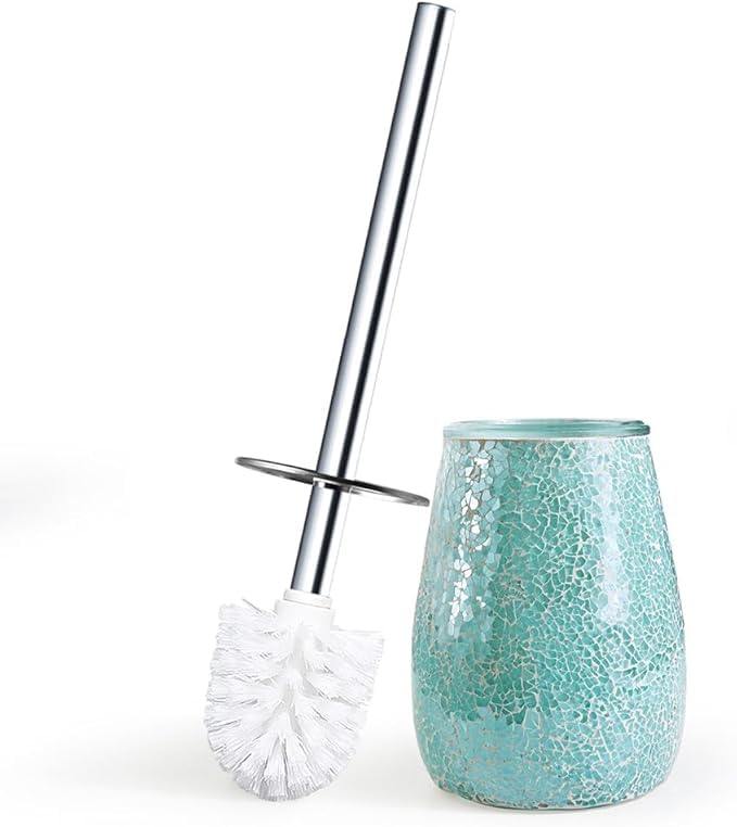 Escenzy turquoise-green toilet brush long-handle for smooth cleaning