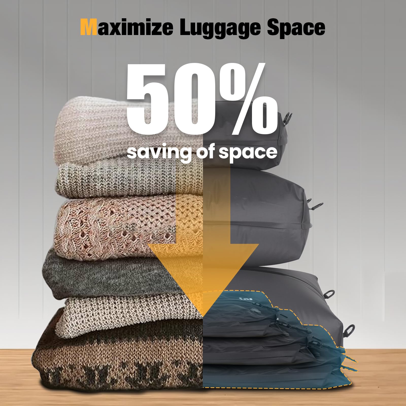 ESCRODOI durable tear-resistant vacuum bags resist wear for repeated trips.