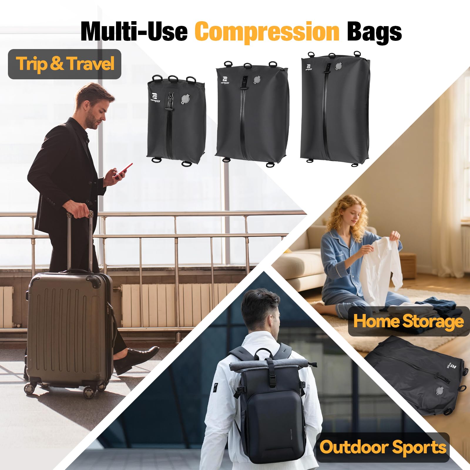 ESCRODOI versatile bag set doubles as gym and wet-dry pouch.