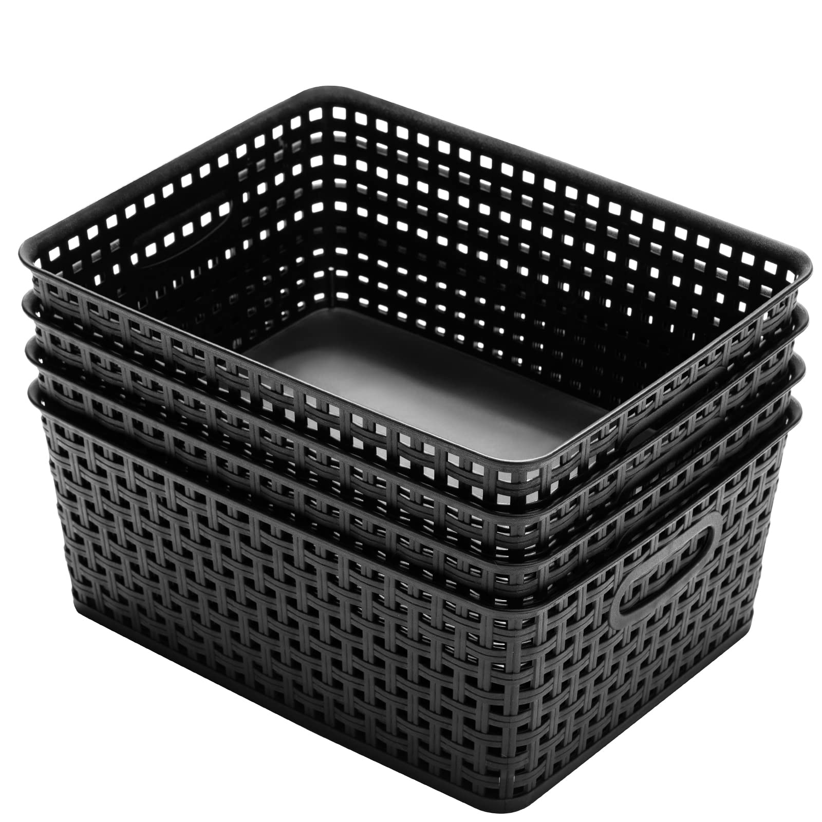 Eslite plastic storage basket for beauty products in vanity drawers