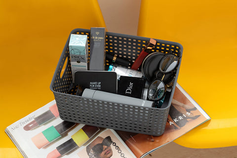 Eslite baskets stacked neatly save space and simplify clutter