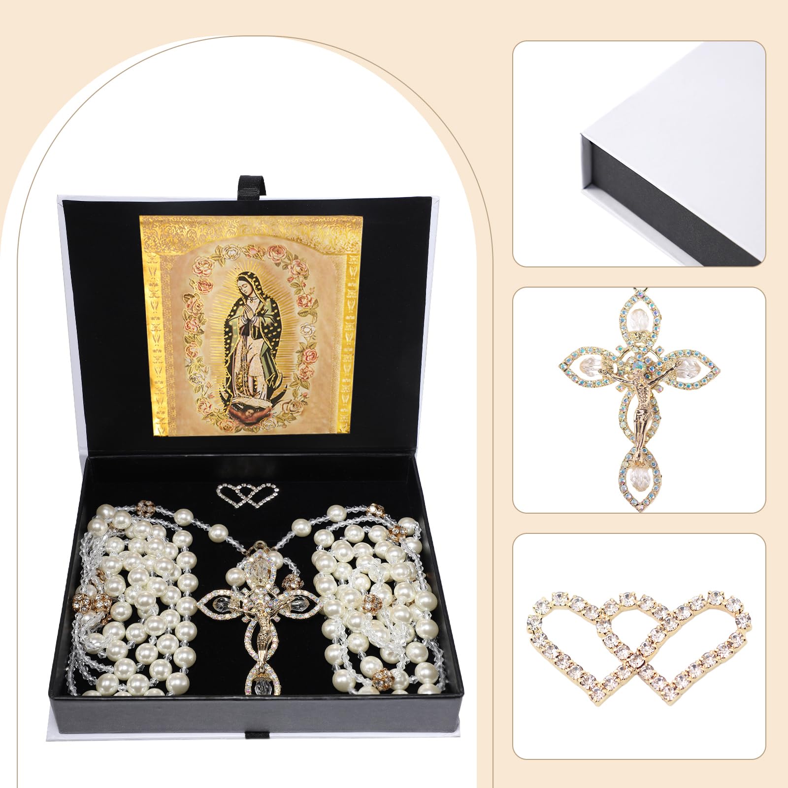 ESNOY lasso cross and Jesus detail for devotional symbolism