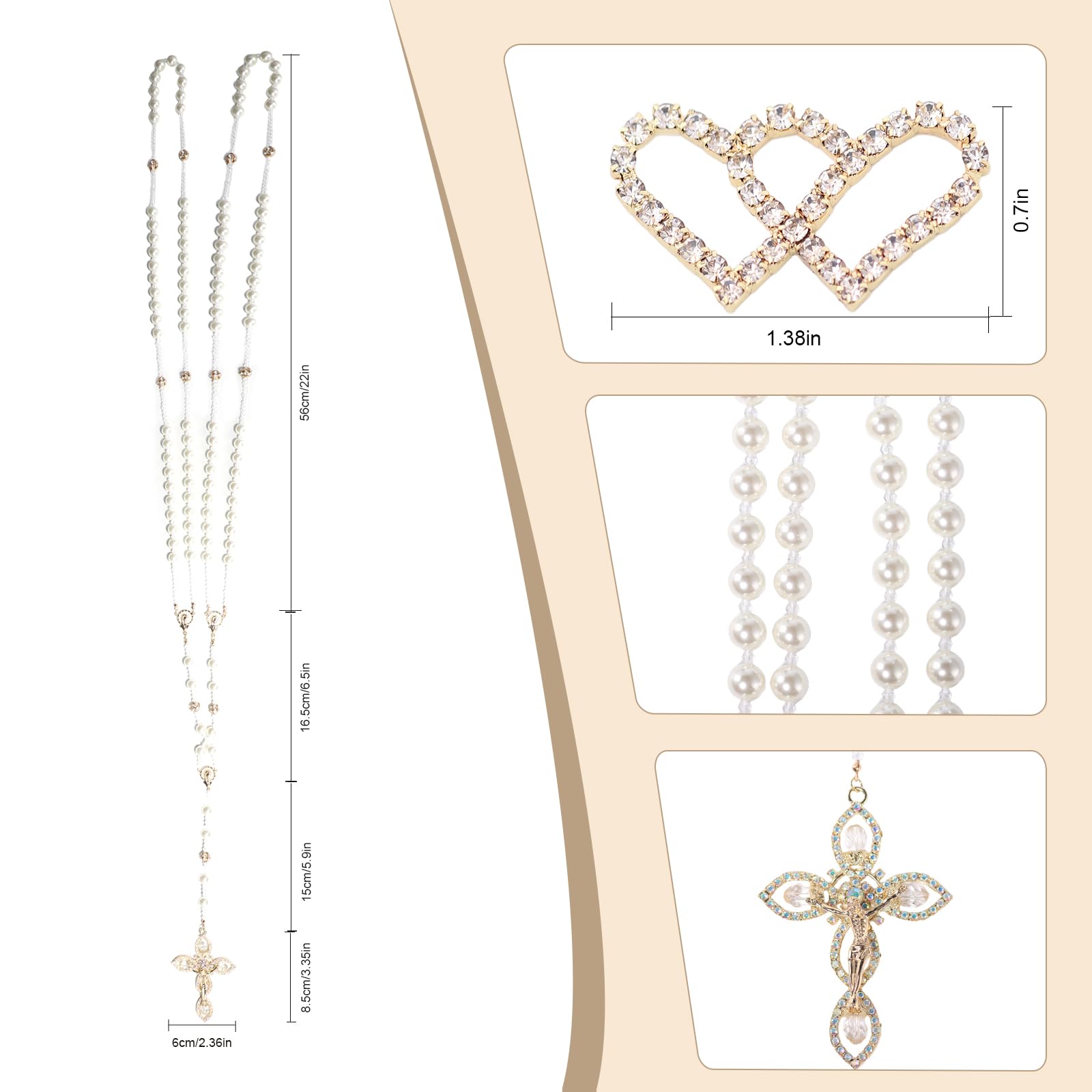 ESNOY lasso with Virgen de Guadalupe detail for Catholic wedding