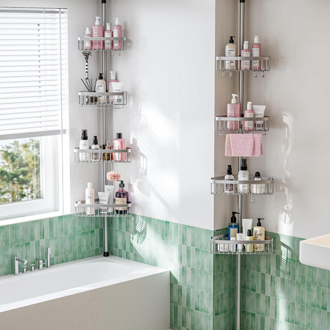 ESSEME built-in towel bar helps dry towels without extra clutter