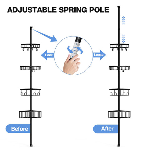 ESSEME easy install tension rod rack saves setup time.