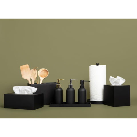 Coffee table display of Essentra Home tissue box cover blending with decor