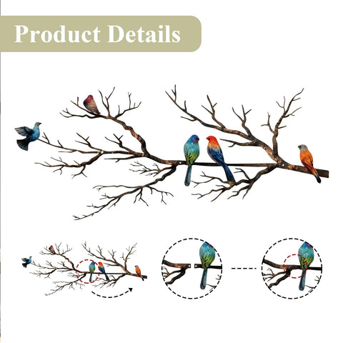 ESTART metal silhouette artwork adds depth to garden walls.
