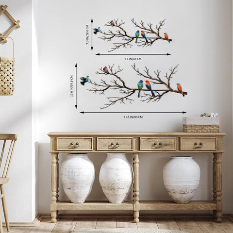 ESTART large linked birds decor brightens hallway walls.