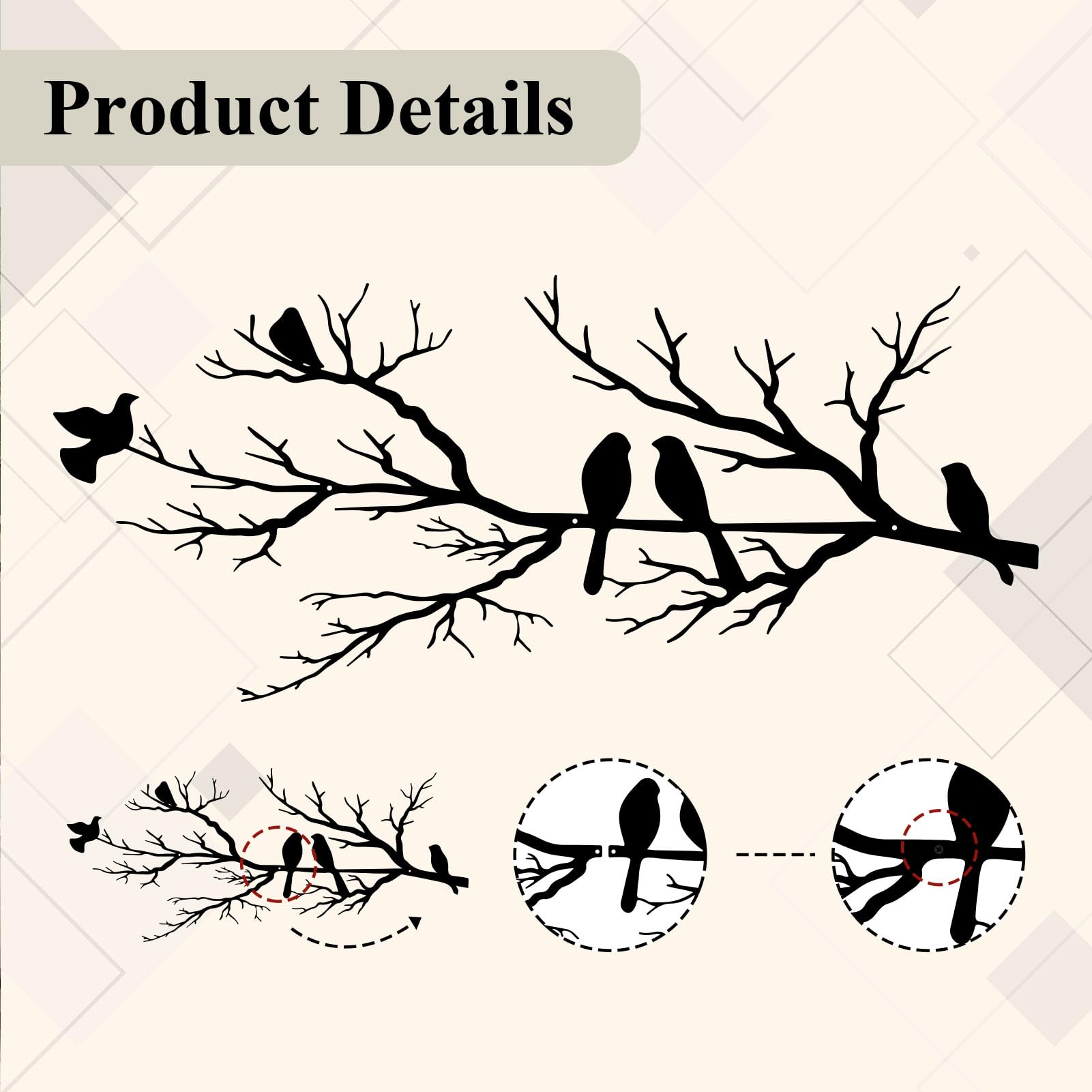 ESTART outdoor hanging wall sculpture adds nature-inspired charm to balconies and gardens